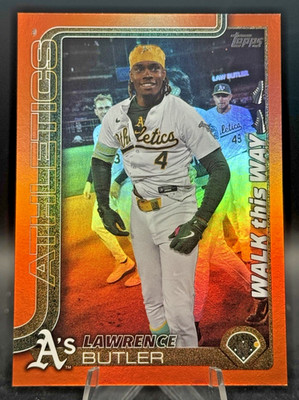 Lawrence Butler 2025 Topps Series 1 Walk This Way #WTW-3 Orange /25
