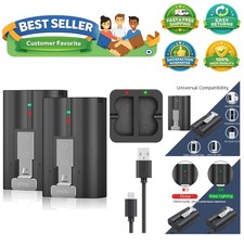 2-Pack 6040mAh Replacement Battery with Charger Station for Ring-Doorbell 2/3...