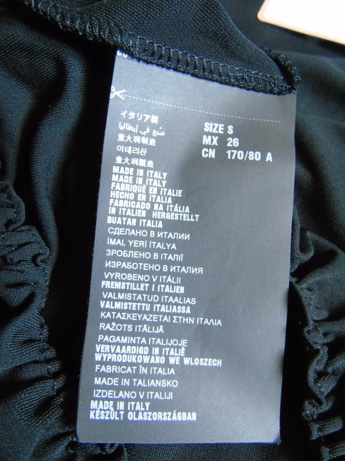 Top Miu Miu autentico nero blu navy mai usato bellogliato dettag t Sade ma inaly