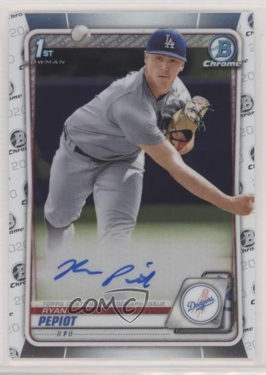 2020 Bowman Chrome Prospect Auto Ryan Pepiot #CPA-RPE Auto 10no