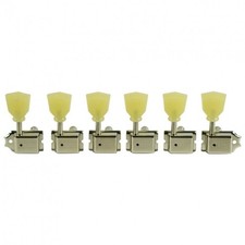 KLUSON KDE-6B-N 6 In Line Tuners For GIBSON EXPLORER W/ Pearl Buttons Nickel