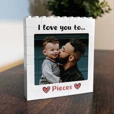 Personalised Dad Photo Block Gift for Dad For Fathers Day Birthday Love You