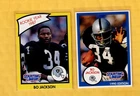 1990 KENNER STARTING LINEUP 2 DIFFERENT CARD LOT ROOKIE RC BO JACKSON LOOK!