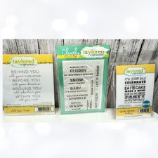 Taylored Expressions GET COZY Greetings Birthday Christmas Rubber Stamps Lot
