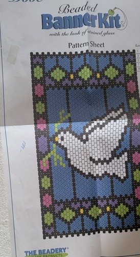PATTERN ONLY. The Beadery’s Beaded Dove Banner Instructions.