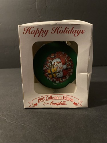 Campbell's Soup Kids Christmas Ball Ornament Green 1995 Collectors Edition - Picture 1 of 1