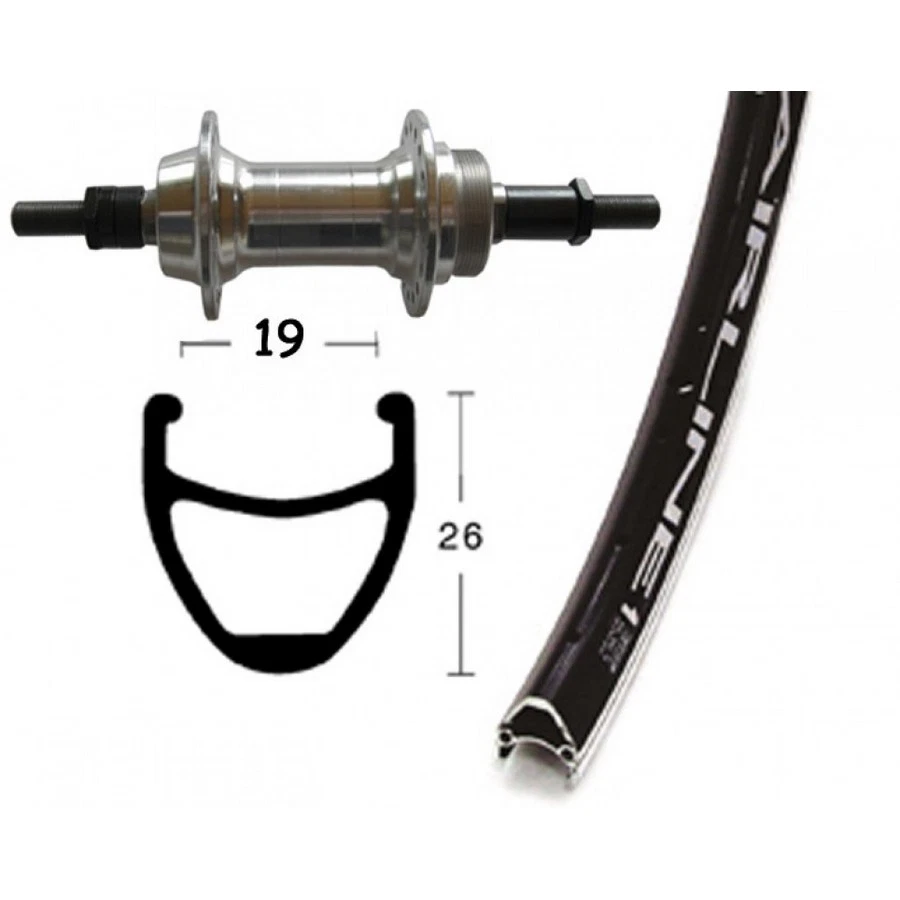 Roue Arrière MV-TEK 28 X 1 5/8 - Aluminium, 6/7 Vitesses (neuve, Argent)