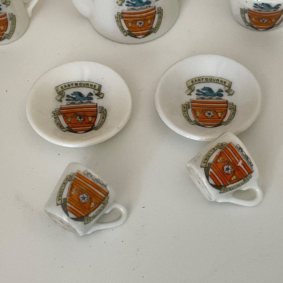 Proper Chinese Tea Set Crested china Eastbourne mini tea set | eBay UK