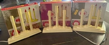 Vtg Lot Of 3 Noma 3 Light Candolier Molded Plastic W/Boxes