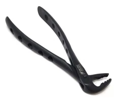 BLACK DENTAL EXTRACTING FORCEPS #2074AE SERRATED BEAKS GERMAN STAINLESS CE