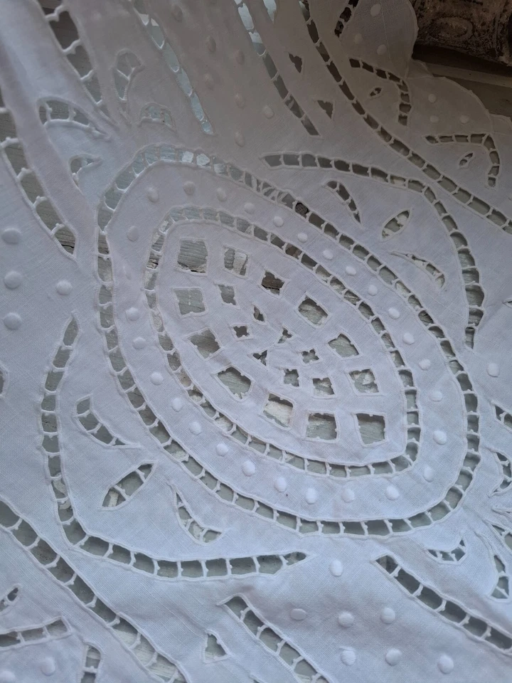 ancien napperon chemin de table decor déco shabby - Photo 2/4