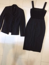 DOLCE &GABBANA MIDI DRESS (WOOL AND SEE THROUGH)  IT 42, WITH ITS JACKET IT 40.