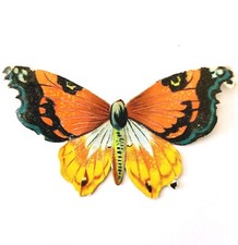 C1920s Butterfly Die Cut Ephemera Antique Paper For Crafts Art Projects E88H
