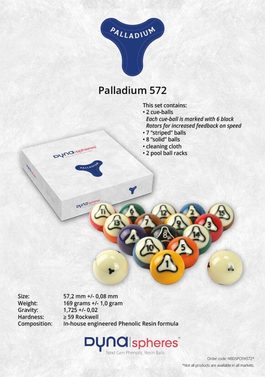 DYNASPHERES PALLADIUM BELGIUM POOL BALL SET NEW MAGIC RACKS DYNASPHERES PALLADIUM BELGIUM POOL BALL SET NEW MAGIC RACKS