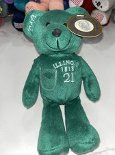 Authentic Collectible Quarter Bear 2001 Illinois 1818 21 Plush Beanie W/Tag