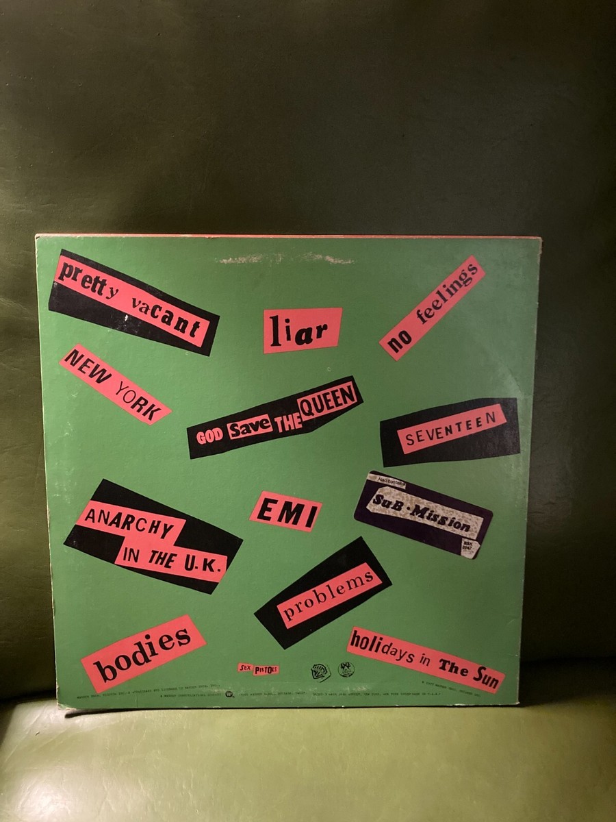SEX PISTOLS - NEVER MIND THE BOLLOCKS VINYL LP SUBMISSION STICKER