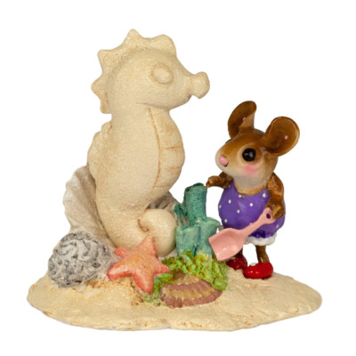 Wee Forest Folk SANDY SEA HORSE, WFF# M-442d, Beach Mouse, LTD 2023