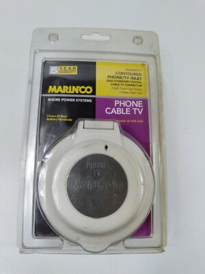 MARINCO CONTOURED PHONE/ TV INLET STANDART COAXIAL CABLE  CONECTOR PH6444TV