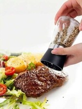 Salt and Pepper Grinder Plastic Glass Shaker Adjustable