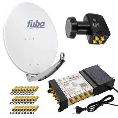 SAT Anlage 8 Teilnehmer Fuba DAA 780 G Satellitenschüssel 5-8 Multiswitch LNB 4K