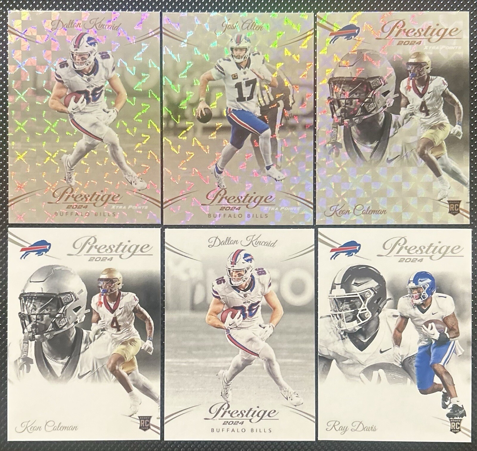 2024 Panini Prestige Football 12 Card Bills Lot - Inserts, RC’s, Parallels