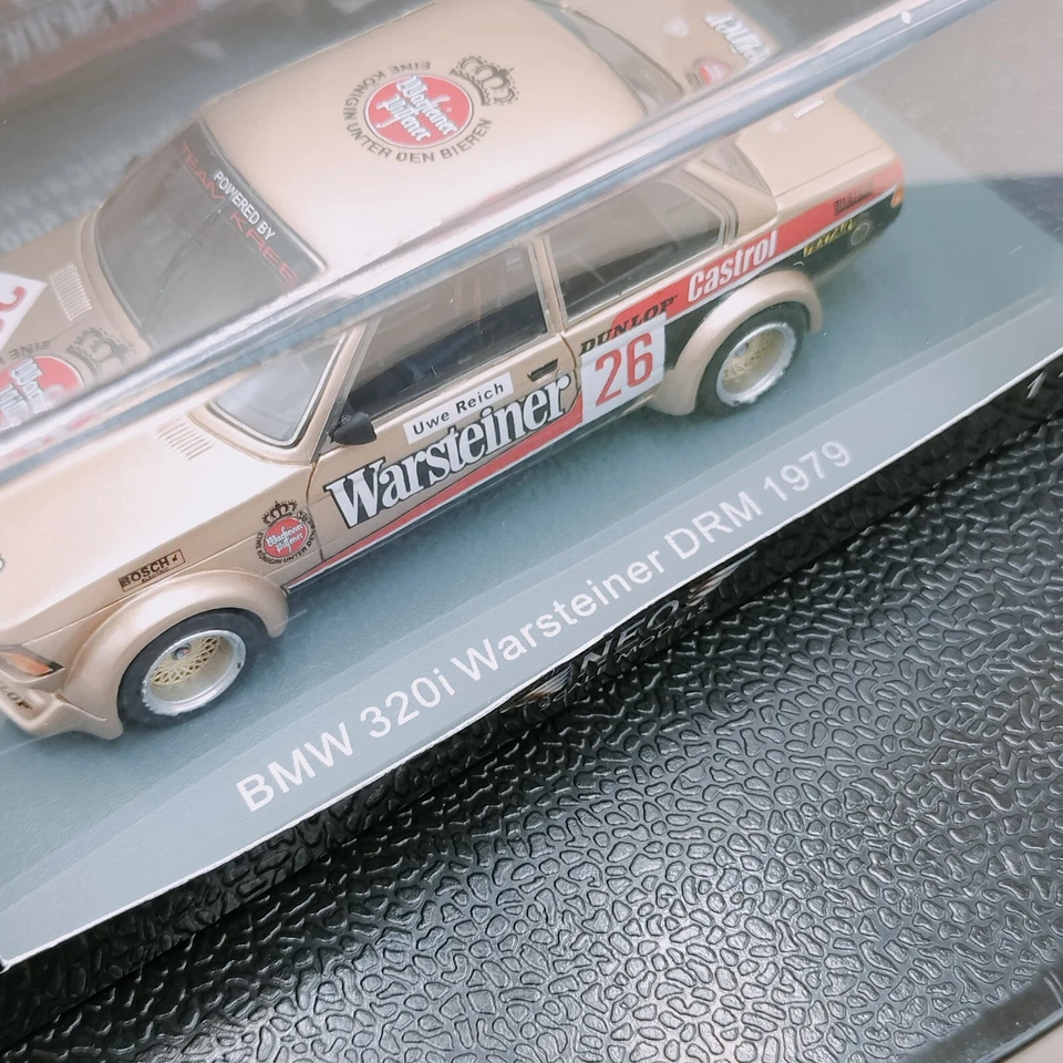NEO scale models 1/43 BMW 320i Warsteiner DRM 1979 #26 NEO45229 resin gold - Image 2 of 4