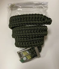 NEW Stone River Gear 500 Lb. Survival Paracord Belt Green Medium -  Waist 32-36"