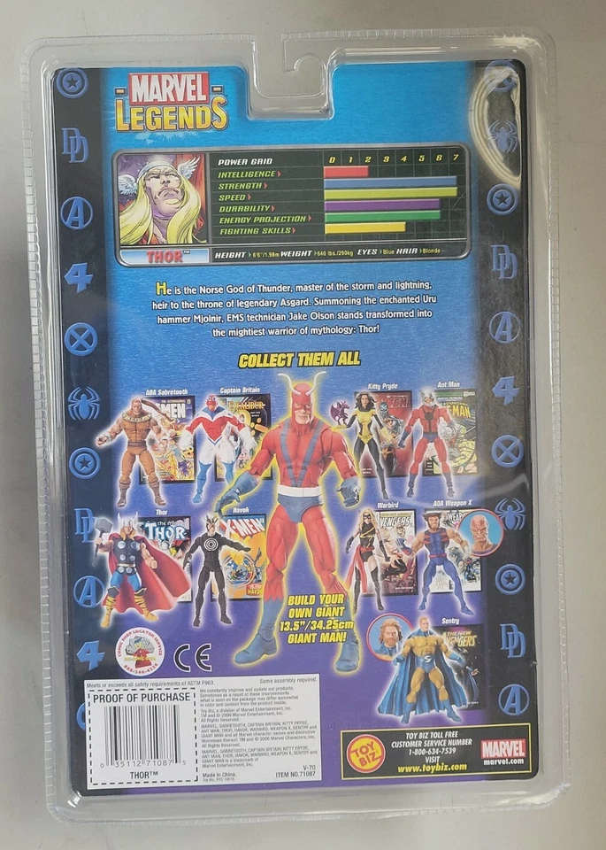 NEW MARVEL LEGENDS THOR W/ COMIC BOOK & GIANT MAN BUILD-A-FIGURE! B46 - Image 2 of 2