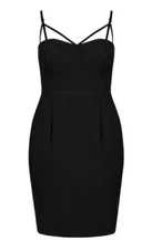 Ladies City Chic By Evans Black Dress Undress Me Size XXS 12