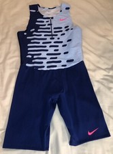 Nike Pro Elite Team Sleeveless Speedsuit Royal Blue/Navy DR4848-455 Mens L Rare