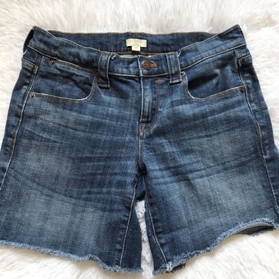 j crew factory denim shorts