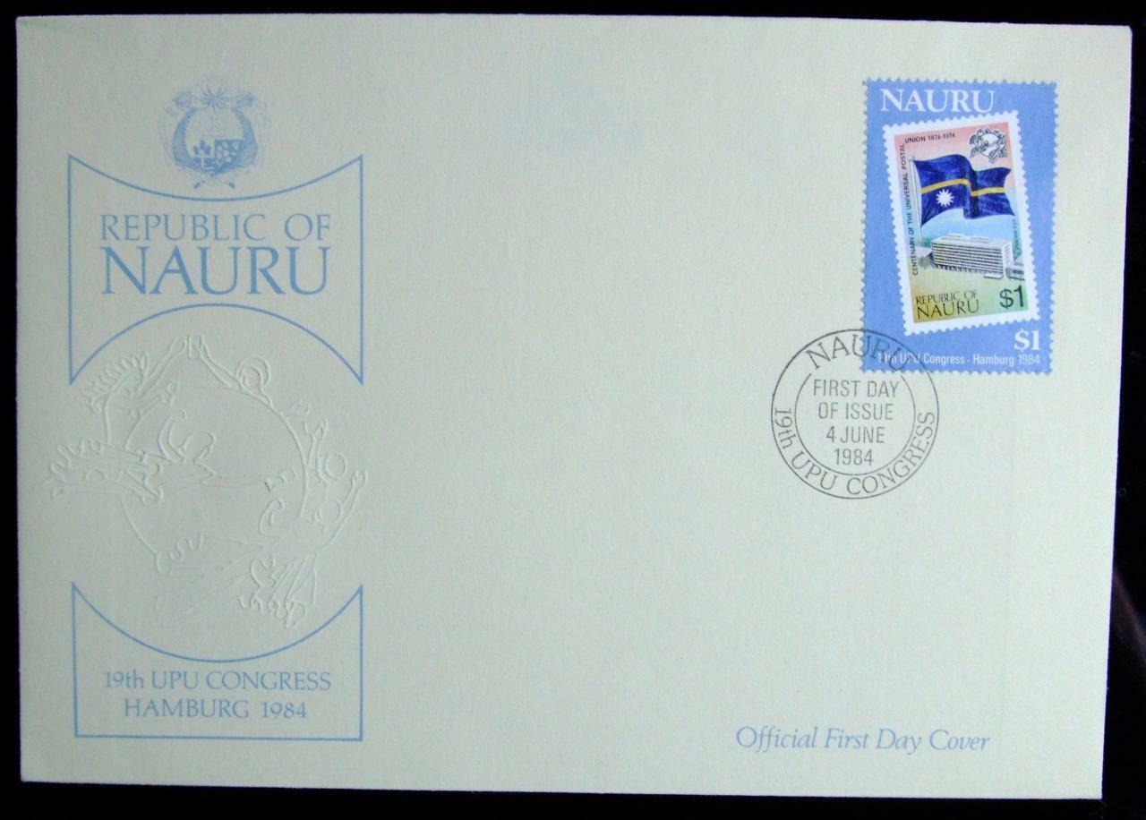First Day Cover From Nauru 19th UPU Congress Hamburg Issued on 4/June/1984
