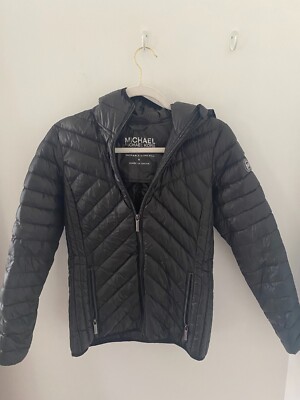 Michael Kors Jacket Packable Down Fill S/XS NWOT Black