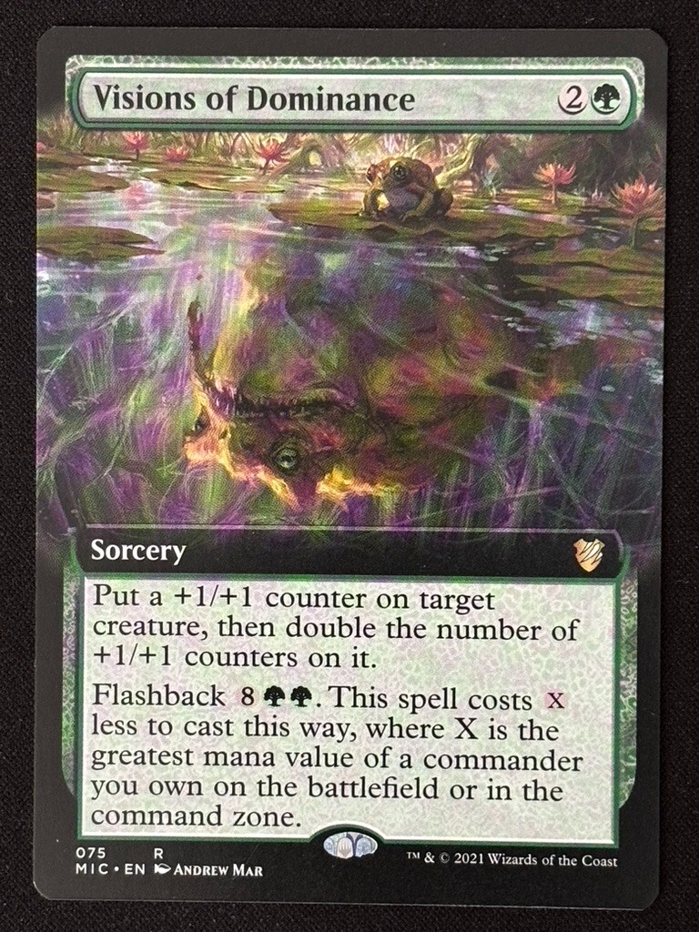 1x MTG Visions of Dominance (Extended Art) - (MIC) #75 - Magic the