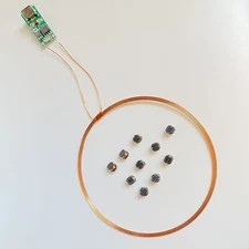 Micro USB 50mm Remote Wireless LEDs and Coil Inductive Induction Led Lamp Light