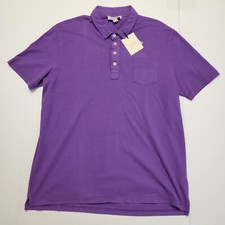 NEW 125 Hagen Carmel Polo Collared Shirt Men's XL X-LARGE Purple Short Sleeve