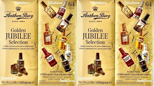 2-PACK Anthon Berg Dark Chocolate Liqueur Liquor 2.2 Lbs 64 Bottles Total 128pcs