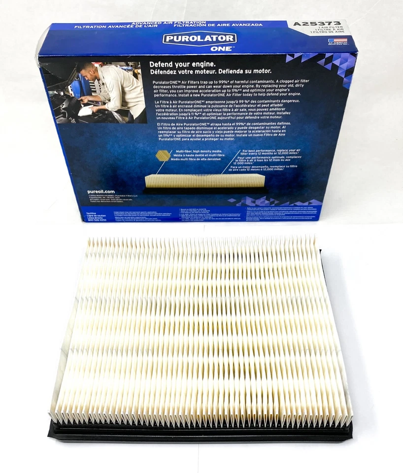 Filtro de aire Purolator ONE A25373 para 62797 para vehículos Hyundai Kia varios Foto 2 de 3