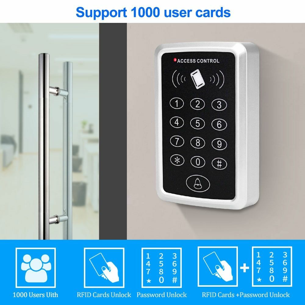 125 kHz EM Karte, RFID Tastatur Zugangskontrollsystem Kit, RFID Nähe Zugangs Kontroll Tür Schloss für Türzugang 125 kHz EM Karte, RFID Tastatur Zugangskontrollsystem Kit, RFID Nähe Zugangs Kontroll Tür Schloss für Türzugang