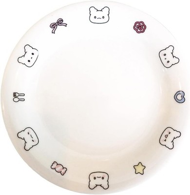 Sanrio ''Hanamaru Obake'' Cake Plate, Approx. 16cm, Pastel Pop, 318114. Japan