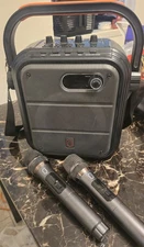 JYX Portable Karaoke Speaker JYX-66F10 w/ 2 Wireless Mics Bluetooth USB/TF/AUX