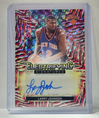 Larry Johnson 2025-26 Topps Finest Electrifying Signatures Auto 02/10 Knicks