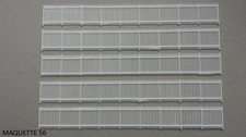 ho lot 5 barrières blanches fines hautes clôture décor train diorama industrie
