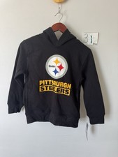 Pittsburgh Steelers Hoodie Youth Small 8 Black NFL Football NWT