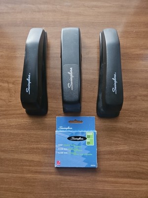 Swingline Model 545 & 545xx Classic Black Desk Eco Stapler Full Strip - Lot Of 3