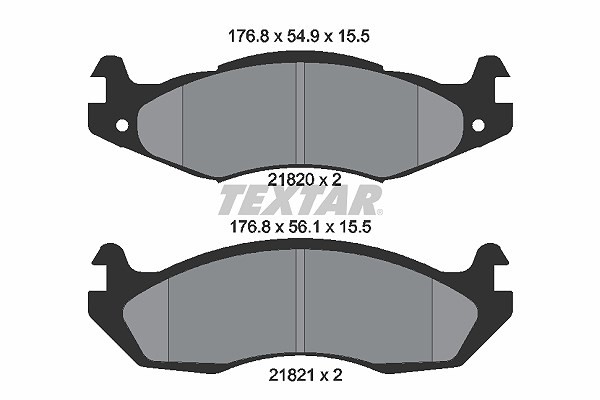 Textar Bremsbelagsatz, Scheibenbremse Vorderachse U.A. FüR Amc, Hummer, Jeep-image