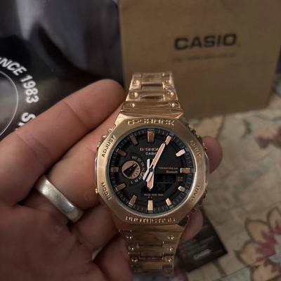 Casio G-Shock Men's Black Dial Watch GM-B2100RG from Japan rose gold