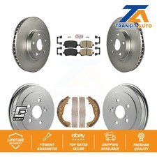 Front Rear Disc Brake Rotors Ceramic Pads And Coated Drum Kit For Toyota Corolla