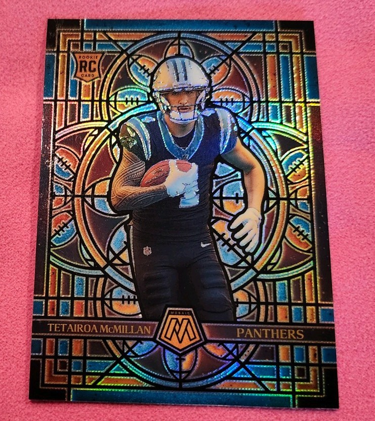 2025 Mosaic Tetairoa Mcmillan Stained Glass RC Case Hit SSP. Panthers