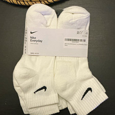 Nike Everyday Cotton Cushioned Crew Socks Men's White/Black M 6 Pairs